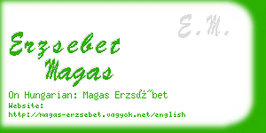 erzsebet magas business card